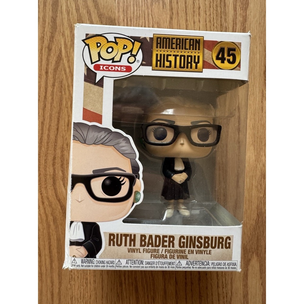 Funko POP Icons Ruth Bader Ginsburg American History #45‎ Justice Judge NEW